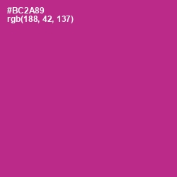 #BC2A89 - Medium Red Violet Color Image