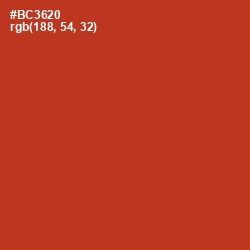 #BC3620 - Tall Poppy Color Image
