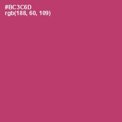 #BC3C6D - Hibiscus Color Image