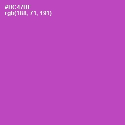 #BC47BF - Wisteria Color Image