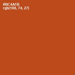 #BC4A1B - Fiery Orange Color Image