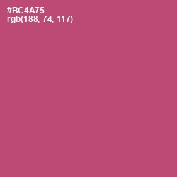 #BC4A75 - Blush Color Image