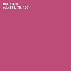 #BC4B78 - Cadillac Color Image