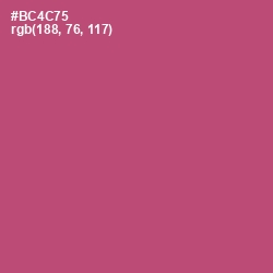 #BC4C75 - Cadillac Color Image