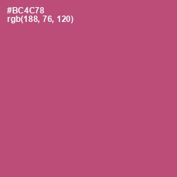 #BC4C78 - Cadillac Color Image