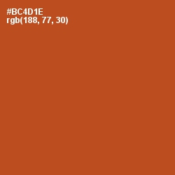 #BC4D1E - Fiery Orange Color Image