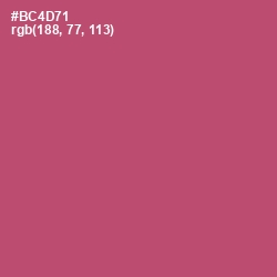 #BC4D71 - Blush Color Image