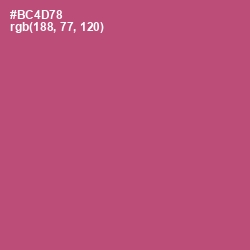 #BC4D78 - Cadillac Color Image