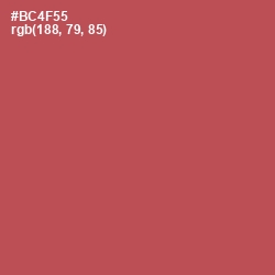 #BC4F55 - Chestnut Color Image