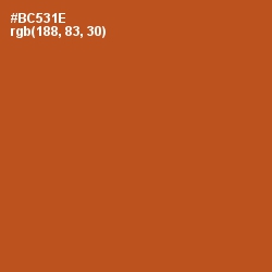 #BC531E - Fiery Orange Color Image