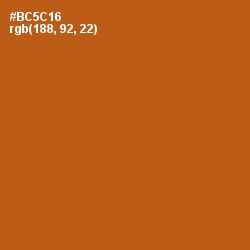 #BC5C16 - Fiery Orange Color Image