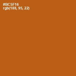 #BC5F16 - Fiery Orange Color Image