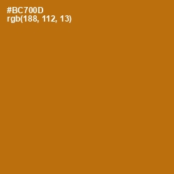 #BC700D - Pirate Gold Color Image