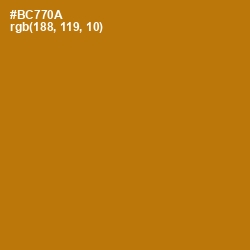 #BC770A - Pirate Gold Color Image