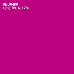 #BD0480 - Violet Eggplant Color Image