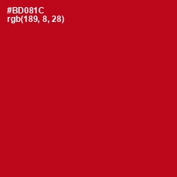 #BD081C - Milano Red Color Image