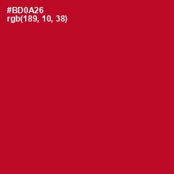 #BD0A26 - Shiraz Color Image