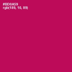 #BD0A59 - Jazzberry Jam Color Image