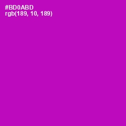 #BD0ABD - Violet Eggplant Color Image