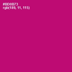 #BD0B73 - Lipstick Color Image