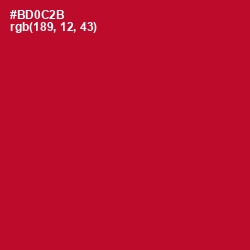 #BD0C2B - Shiraz Color Image