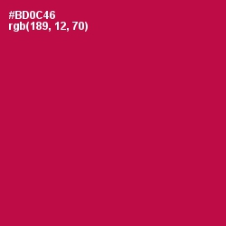 #BD0C46 - Jazzberry Jam Color Image