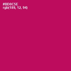 #BD0C5E - Jazzberry Jam Color Image