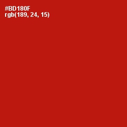 #BD180F - Milano Red Color Image