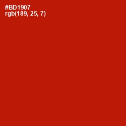 #BD1907 - Milano Red Color Image