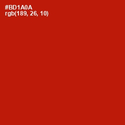 #BD1A0A - Milano Red Color Image