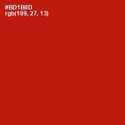 #BD1B0D - Milano Red Color Image
