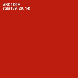 #BD1D0E - Milano Red Color Image