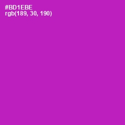 #BD1EBE - Violet Eggplant Color Image