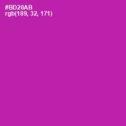 #BD20AB - Medium Red Violet Color Image