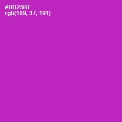 #BD25BF - Violet Eggplant Color Image