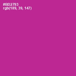 #BD2793 - Medium Red Violet Color Image