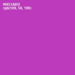 #BD3ABD - Medium Red Violet Color Image