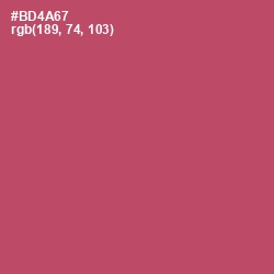 #BD4A67 - Blush Color Image