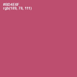 #BD4E6F - Blush Color Image