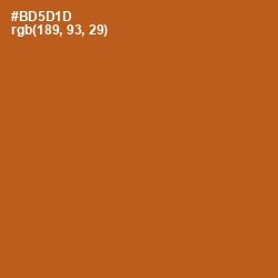 #BD5D1D - Fiery Orange Color Image
