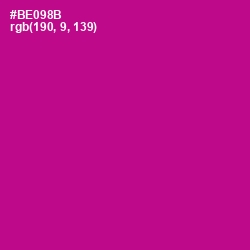 #BE098B - Violet Eggplant Color Image