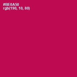 #BE0A50 - Jazzberry Jam Color Image