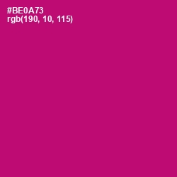 #BE0A73 - Lipstick Color Image