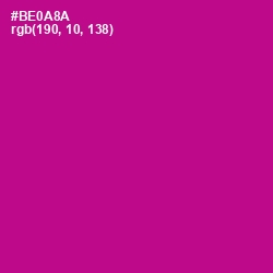 #BE0A8A - Violet Eggplant Color Image