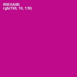 #BE0A8B - Violet Eggplant Color Image