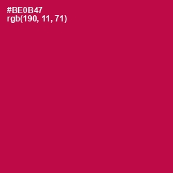 #BE0B47 - Jazzberry Jam Color Image