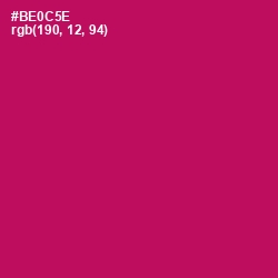 #BE0C5E - Jazzberry Jam Color Image