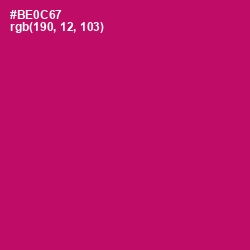 #BE0C67 - Lipstick Color Image