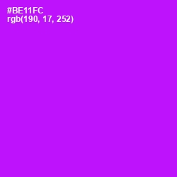 #BE11FC - Electric Violet Color Image