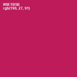 #BE1B5B - Jazzberry Jam Color Image